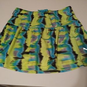 NWT Puma Girls Skort, Blue & Yellow, Size XL/16